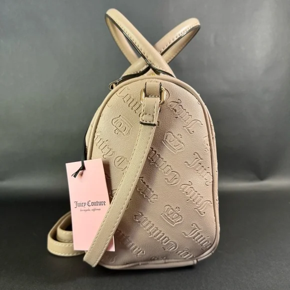 Juicy Couture Not Your Babe Satchel Crossbody Bag Color CAFE - Picture 4 of 7